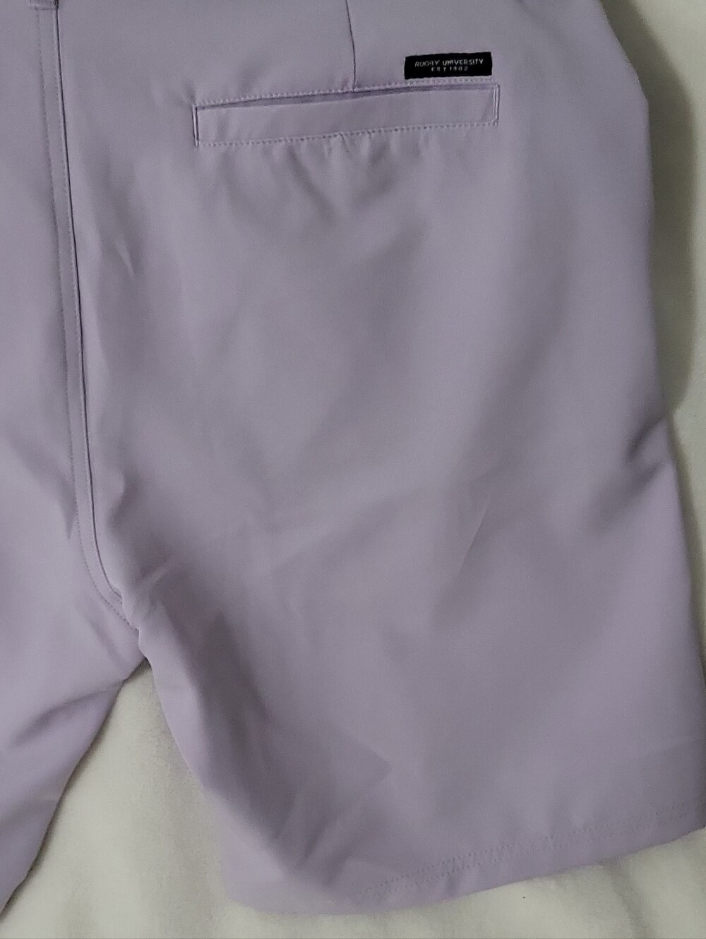 Rugby University Tech Shorts Purple 9" Inseam 2-Way Stretch Easy Care size 38 - Picture 5 of 16